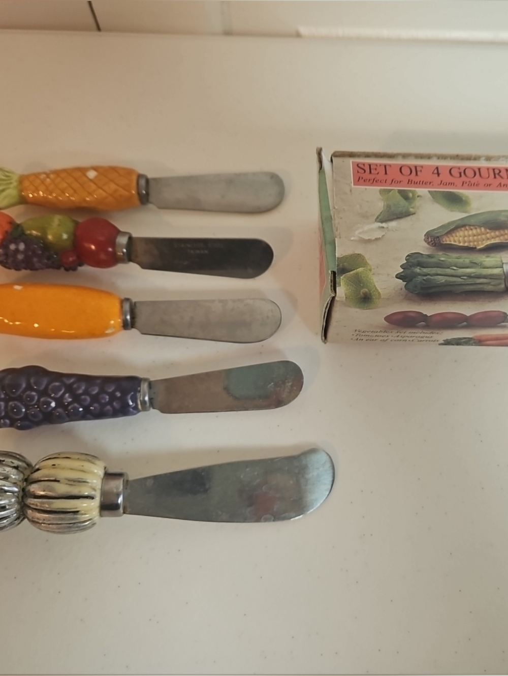 Stainless Steel Gourmet Spreader Knives Lot Of 9 Fruit Pumpkin Vegetables